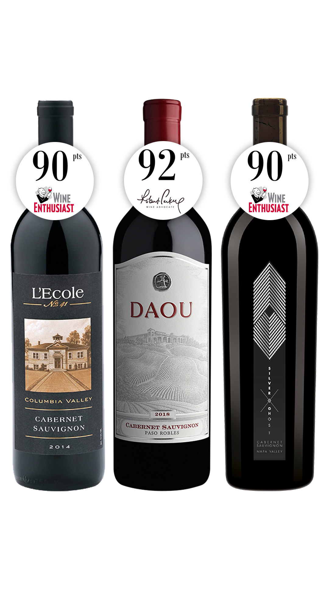 trio-cabernet-sauvignon-american-lecole-columbia-valley-daou-silver-ghost